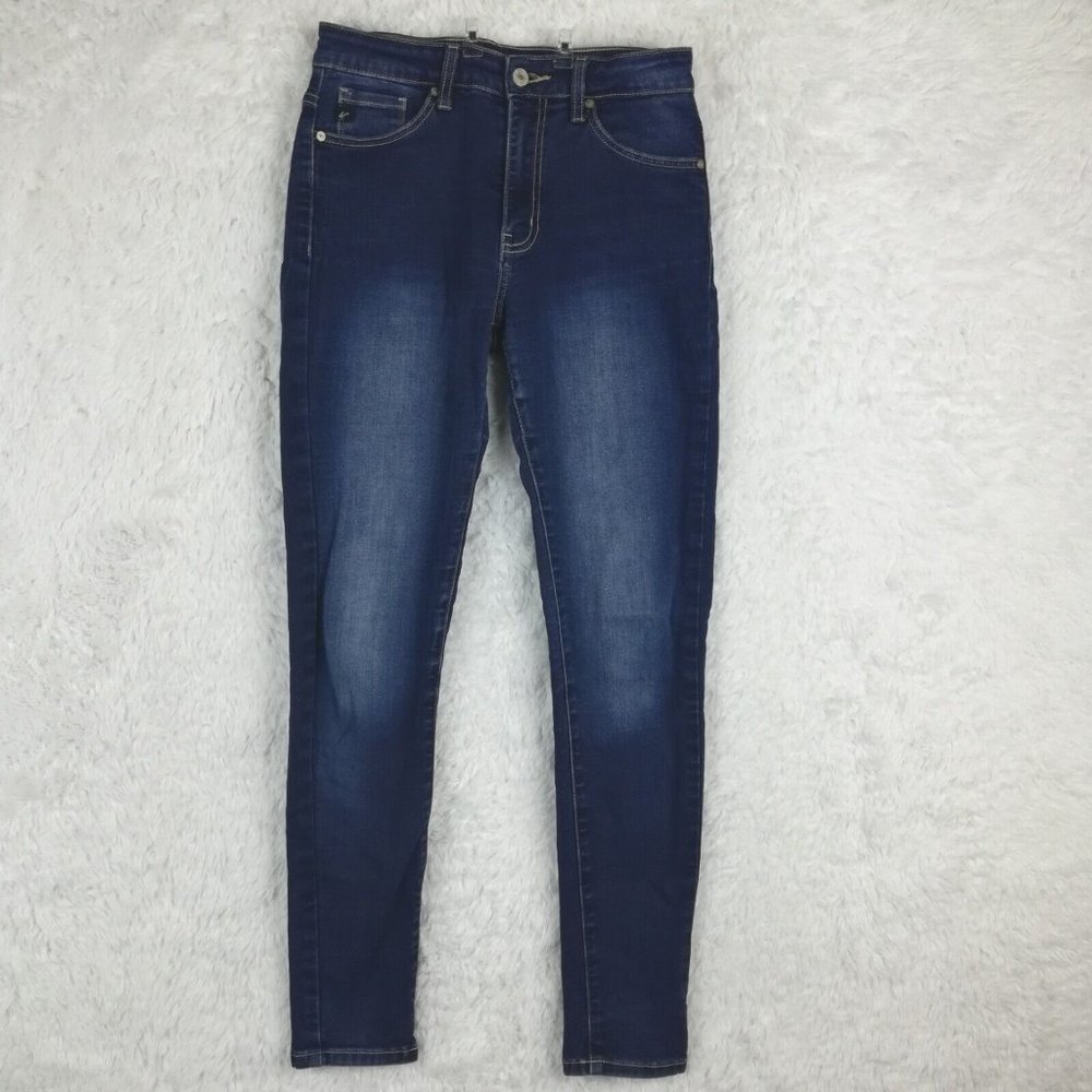 Kancan Womens Jeans Skinny Blue Denim Indigo Wash Mid Rise Stretch 26